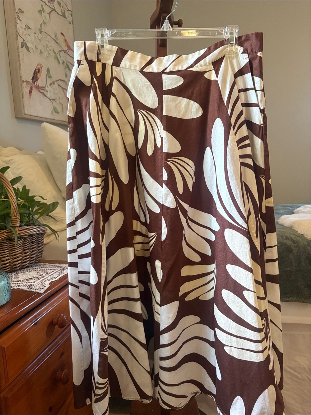 Worthington Brown & Cream Tropical Maxi Skirt